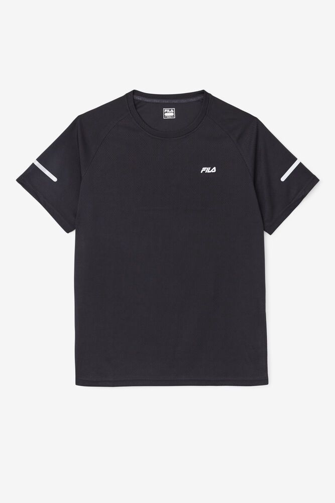 Fila Eros Crew T-Shirt Black - Mens - 45807DNTZ